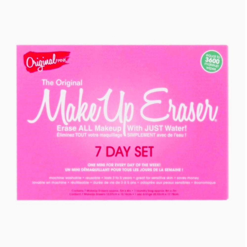 MakeUp Eraser 7 Day Set Makeup Remover with Wash Bag New